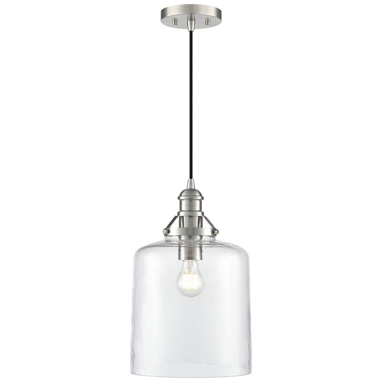 Image 2 Khrisa 10" Wide 1-Light Pendant in Brushed Nickel more views