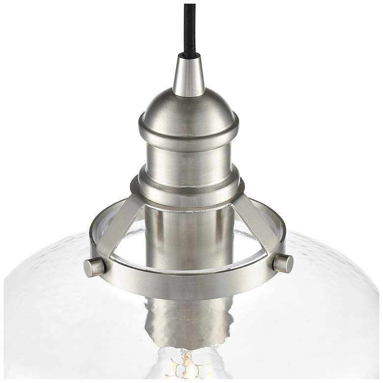 Image 4 Khrisa 10" Wide 1-Light Pendant in Brushed Nickel more views