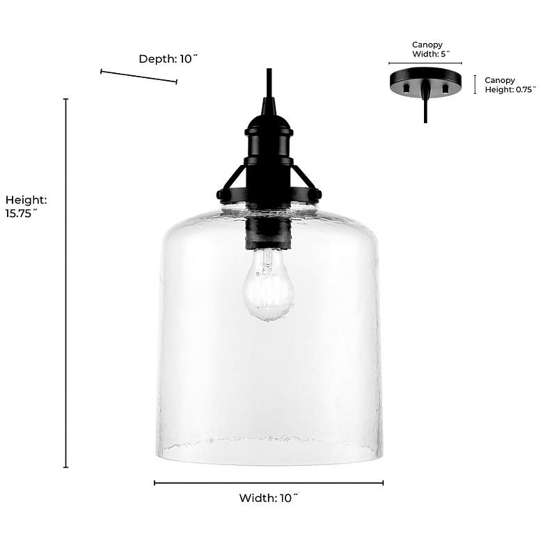 Image 7 Khrisa 10" Wide 1-Light Pendant in Brushed Nickel more views