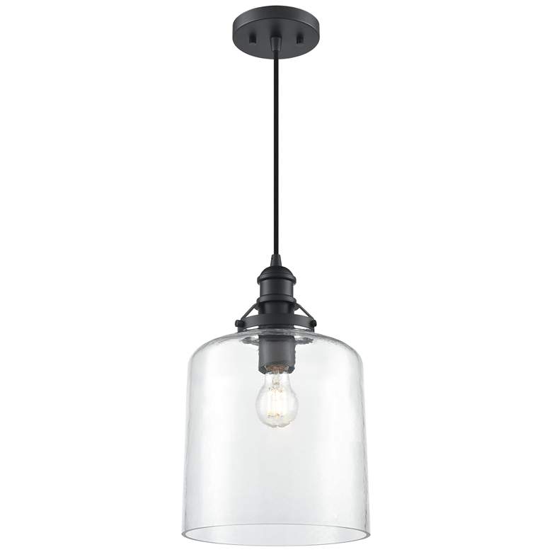 Image 1 Khrisa 10" Wide 1-Light Pendant in Matte Black