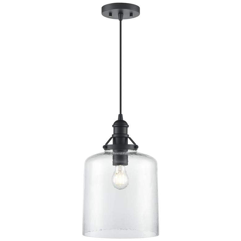 Image 2 Khrisa 10" Wide 1-Light Pendant in Matte Black more views