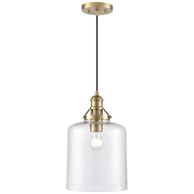 Image 2 Khrisa 10" Wide 1-Light Pendant in Vintage Brass more views