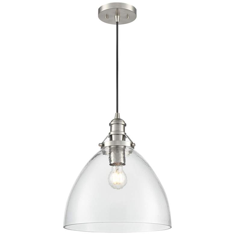Image 1 Khrisa 12.75" Wide 1-Light Pendant in Brushed Nickel