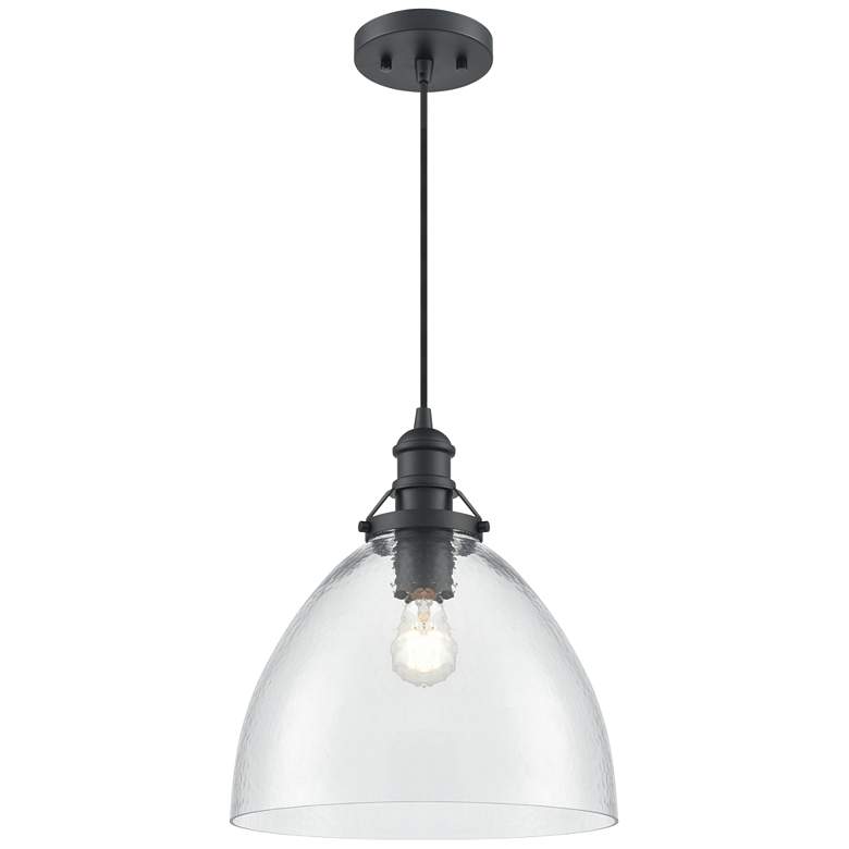 Image 1 Khrisa 12.75" Wide 1-Light Pendant in Matte Black