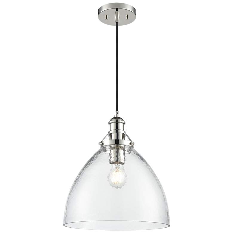 Image 1 Khrisa 12.75" Wide 1-Light Pendant in Polished Nickel