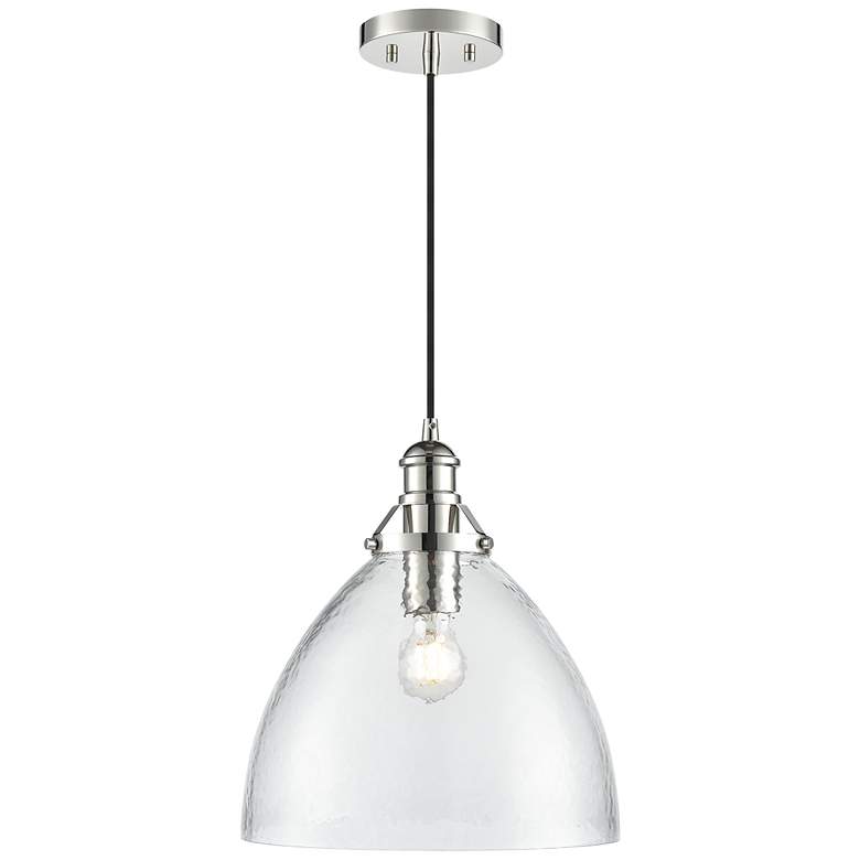 Image 2 Khrisa 12.75" Wide 1-Light Pendant in Polished Nickel more views