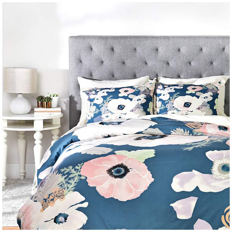 Image 1 Khristian A Howell Une Femme in Blue Queen Duvet Cover