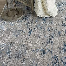 Image5 of Ki40 Royal Terrace 7'10" x 9'10" Grey/Blue Indoor Rug more views