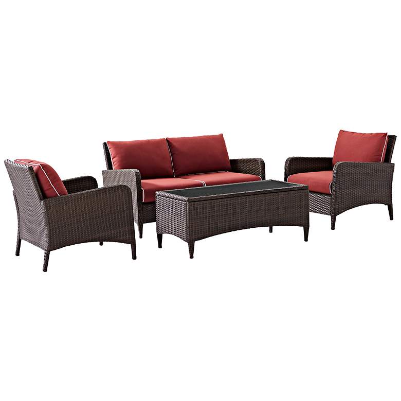 Image 1 Kiawah Sangria 4-Piece Outdoor Wicker Seating Set