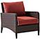 Kiawah Sangria Outdoor Wicker Armchair