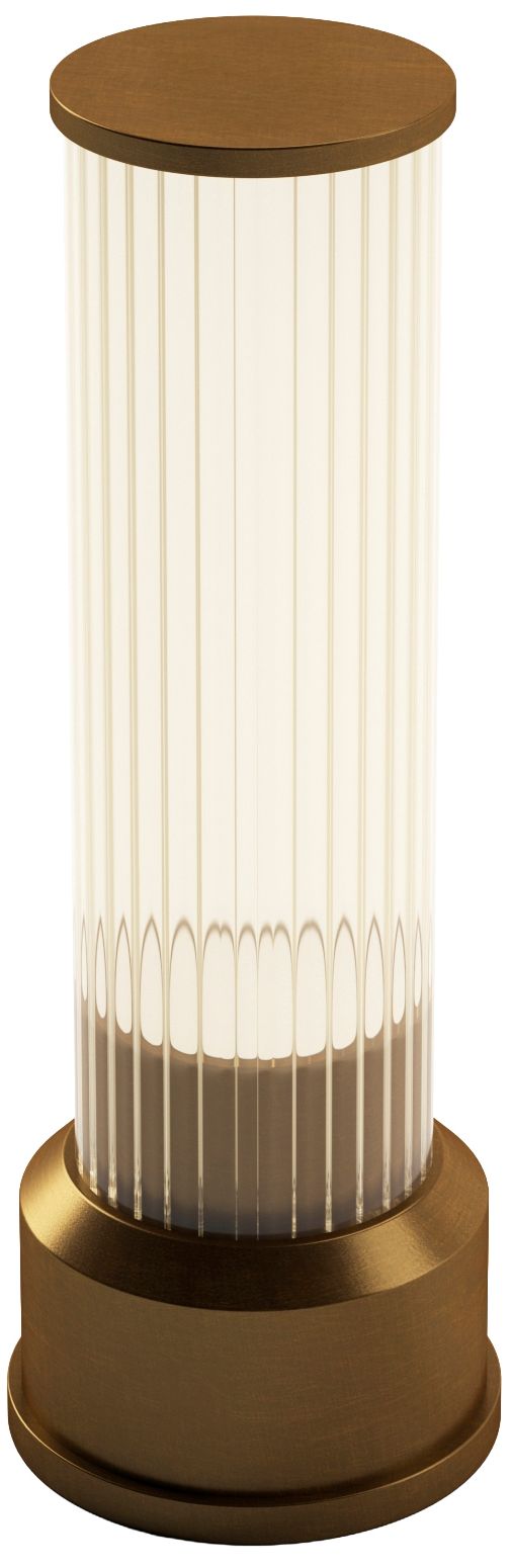 Kibun Cordless Table Lamp Candlestick Brushed Brass