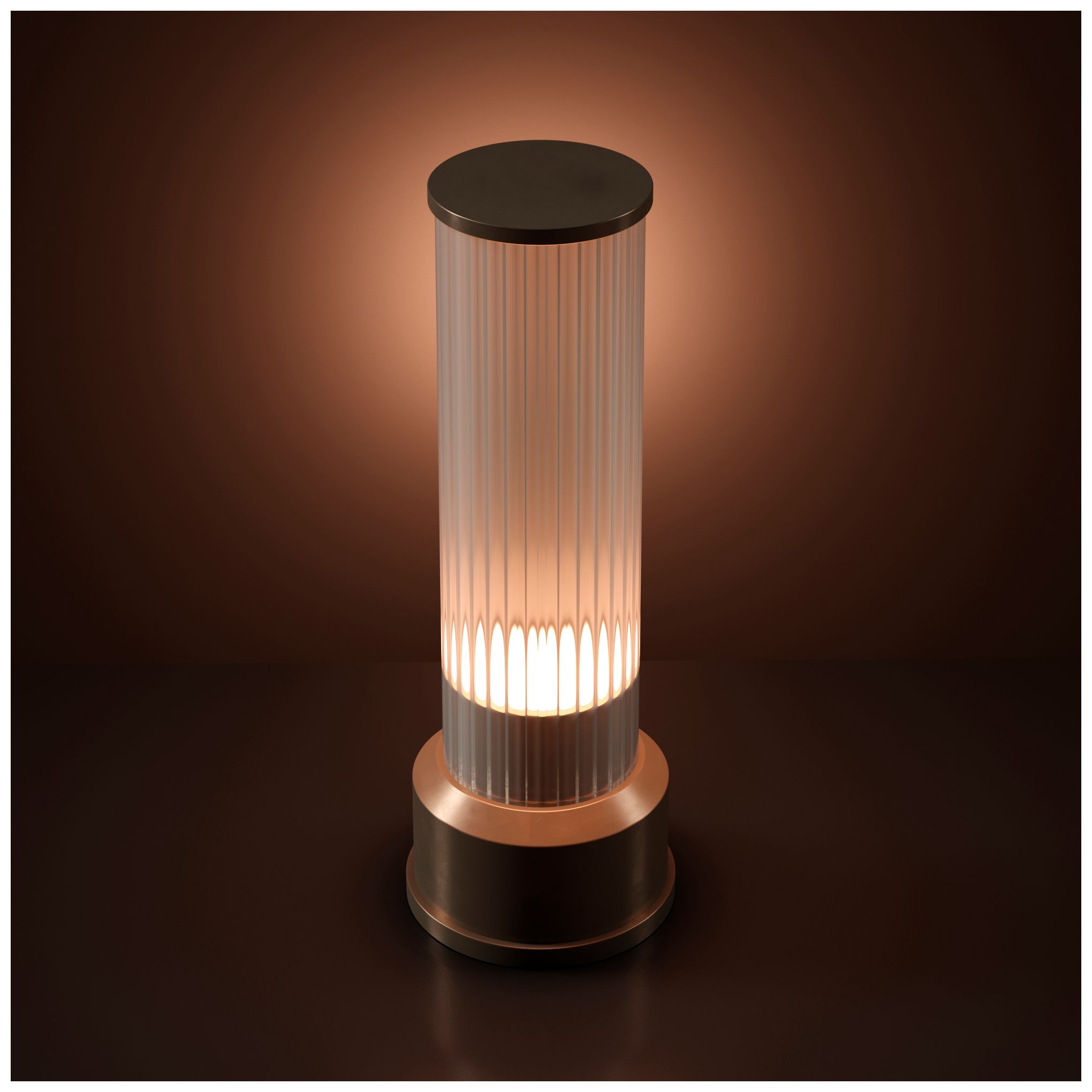 Image 6 Kibun Cordless Table Lamp Candlestick Brushed Brass more views