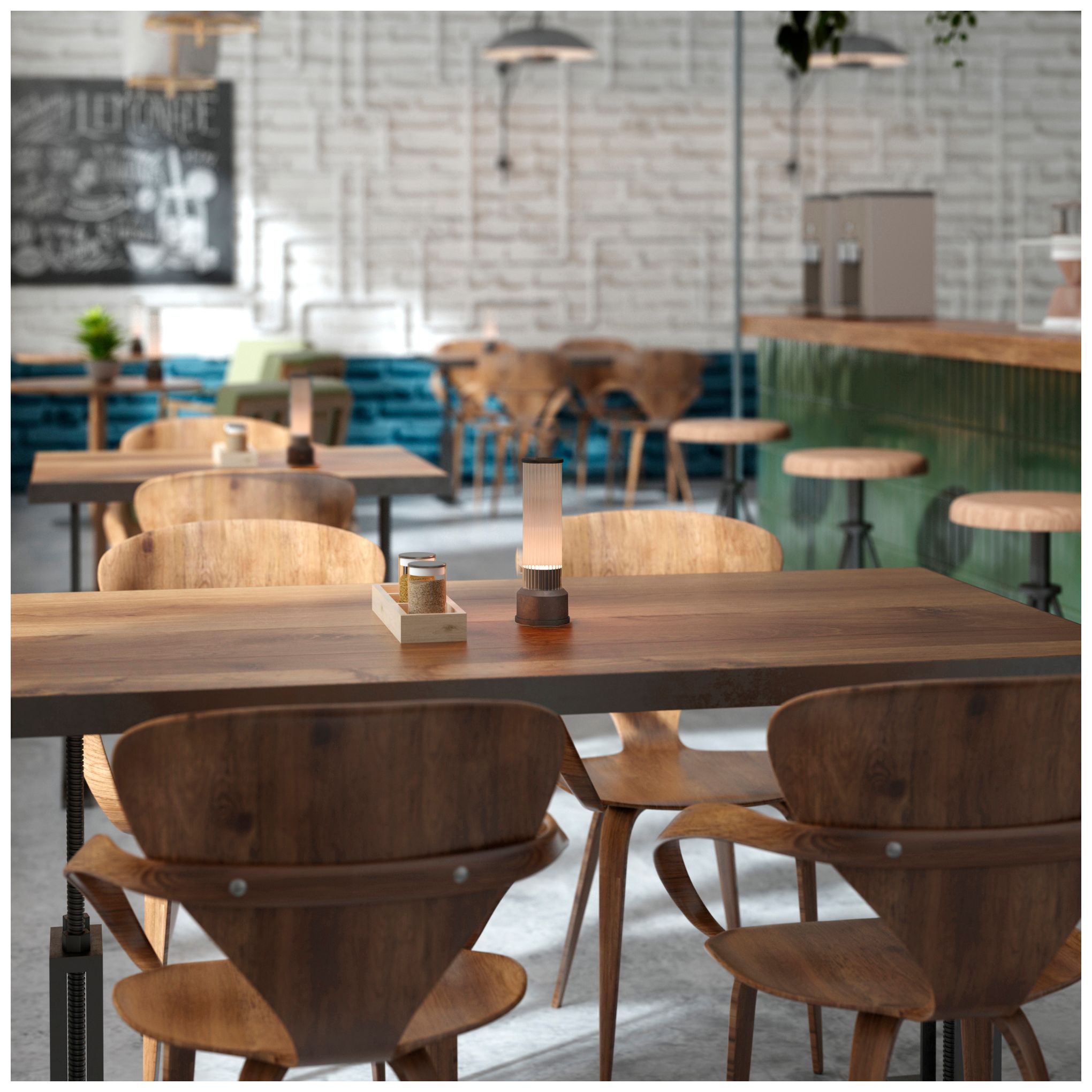 Image 2 Kibun Cordless Table Lamp Candlestick Brushed Pewter more views