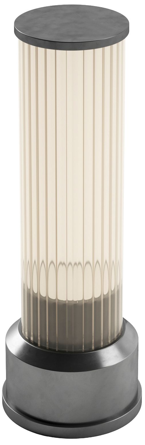 Kibun Cordless Table Lamp Candlestick Brushed Pewter