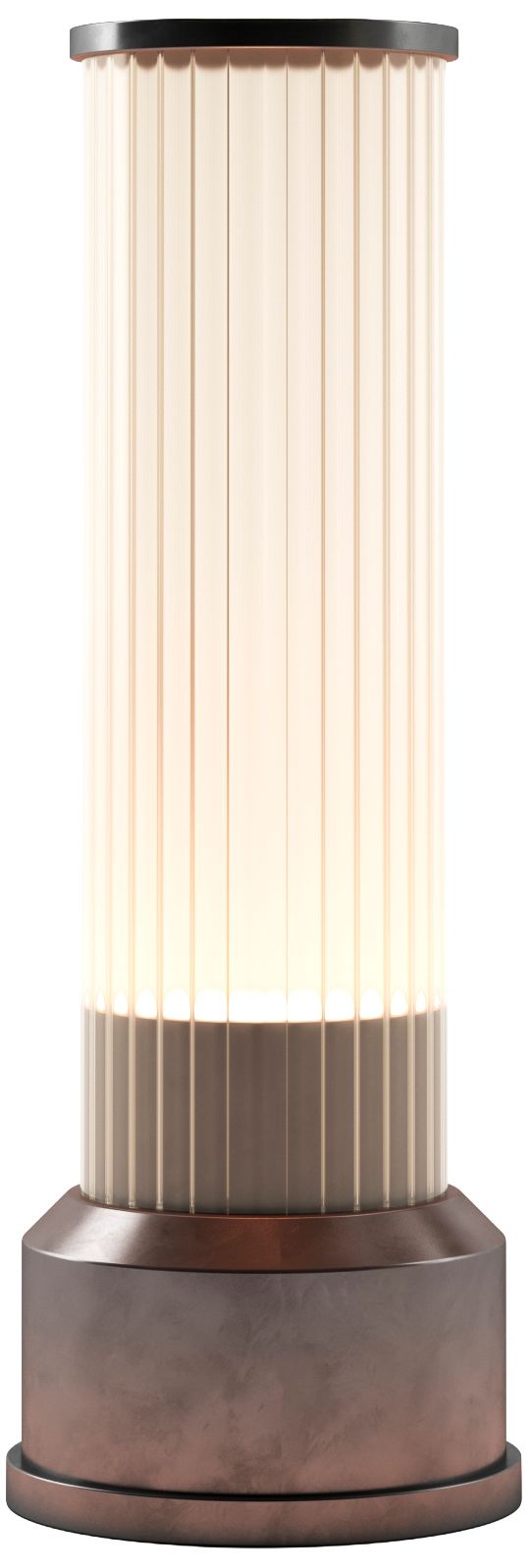 Kibun Cordless Table Lamp Candlestick Brushed Pewter