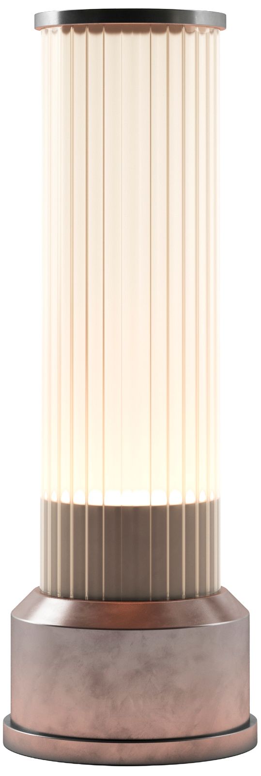 Kibun Cordless Table Lamp Candlestick Brushed Pewter