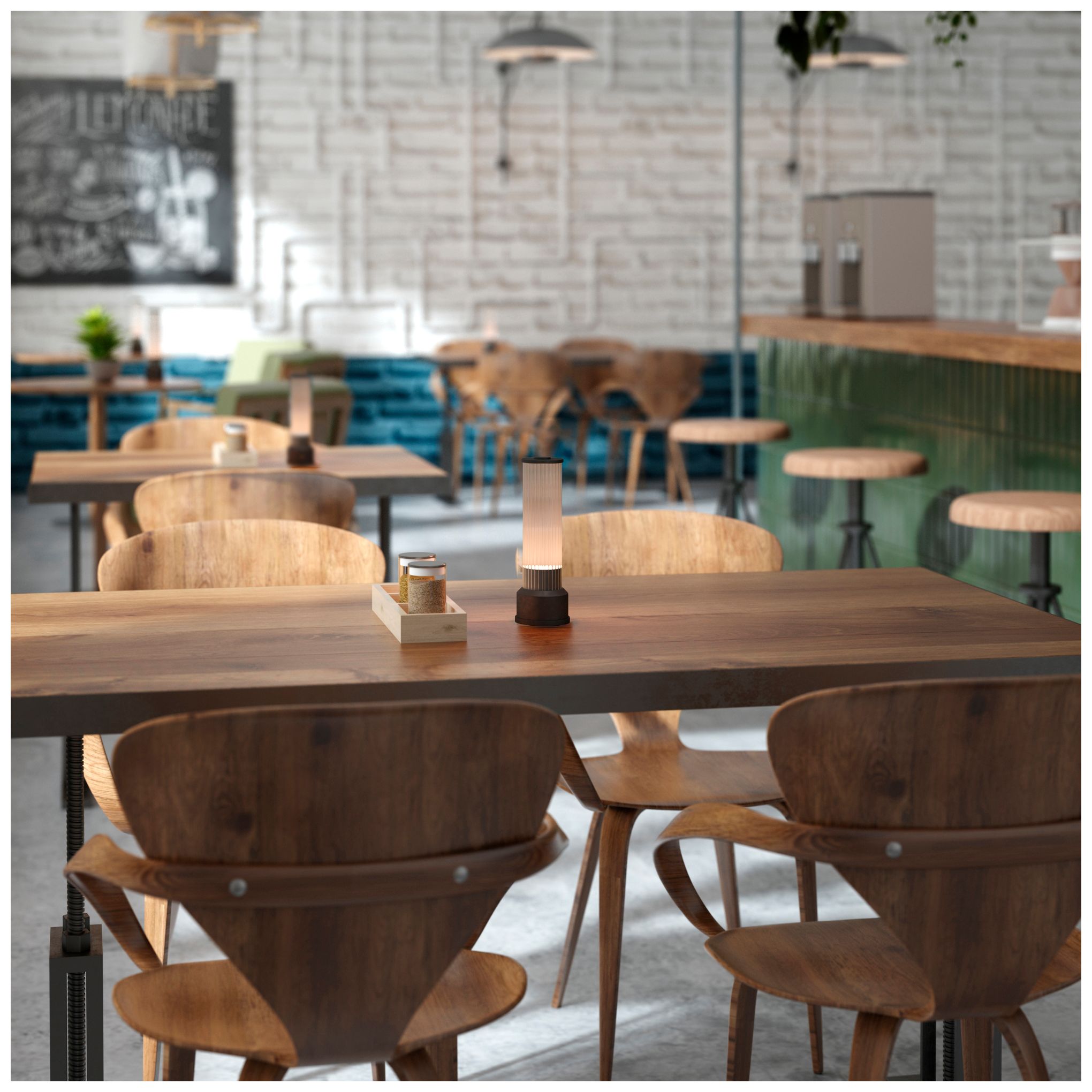 Image 2 Kibun Cordless Table Lamp Candlestick Graphite more views