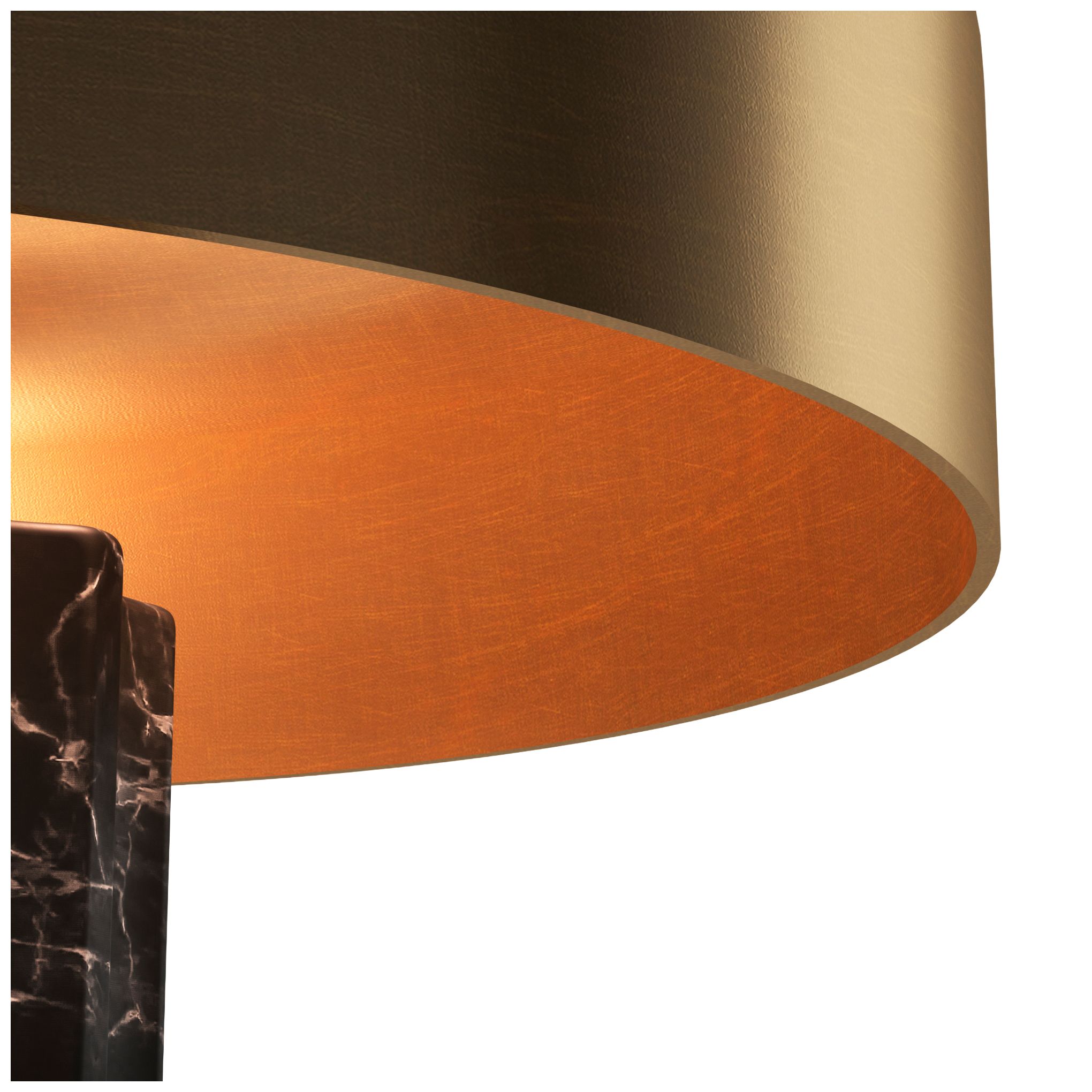 Image 4 Kibun Cordless Table Lamp Fluted Column Black Marble Brushed Brass more views