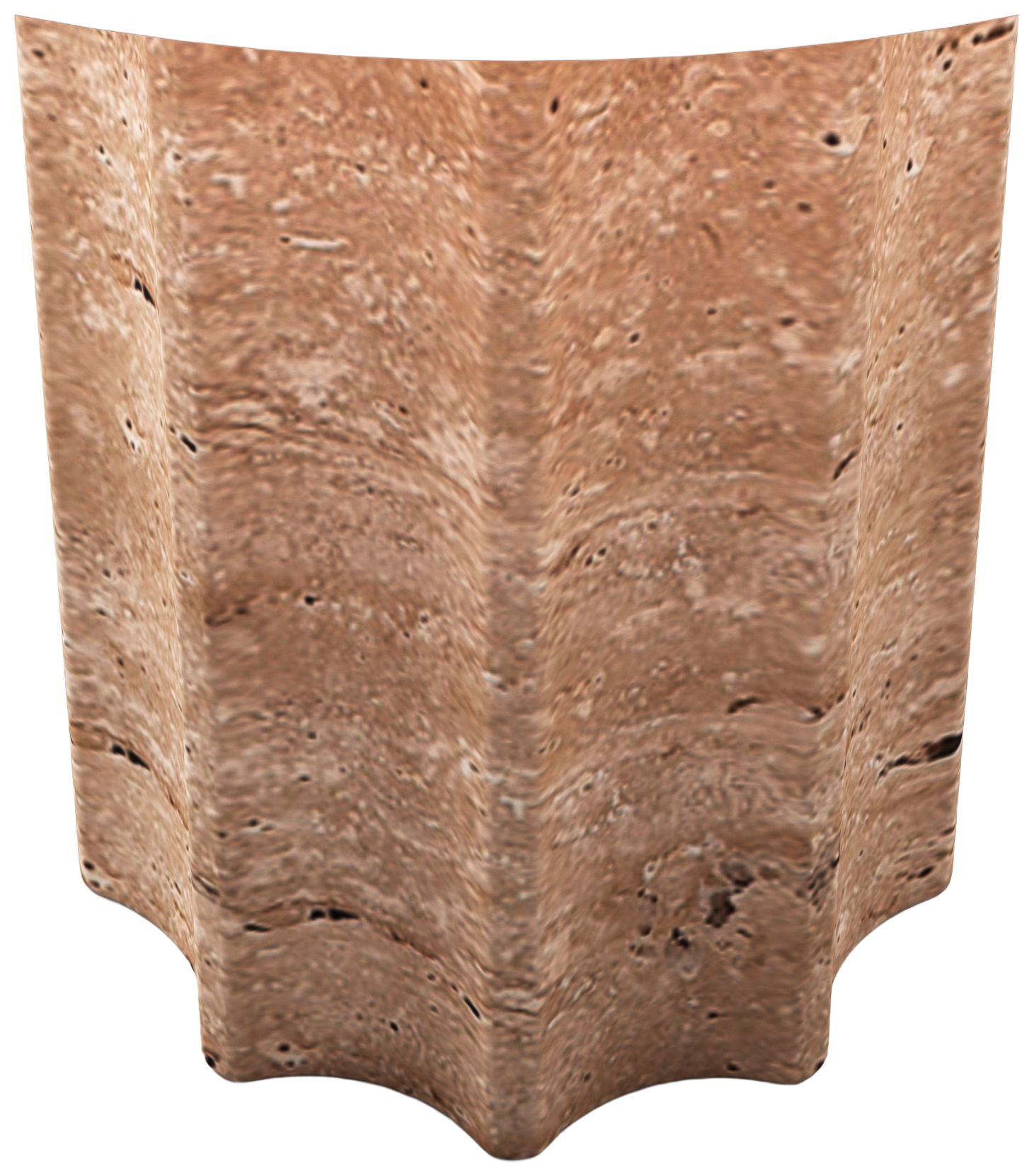 Image 7 Kibun Cordless Table Lamp Fluted Column Travertine Chocolate Bronze more views