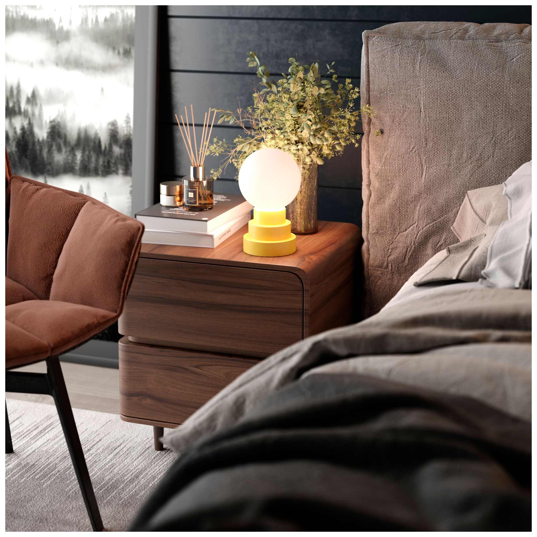 Image 2 Kibun Cordless Table Lamp Globe Citrone more views