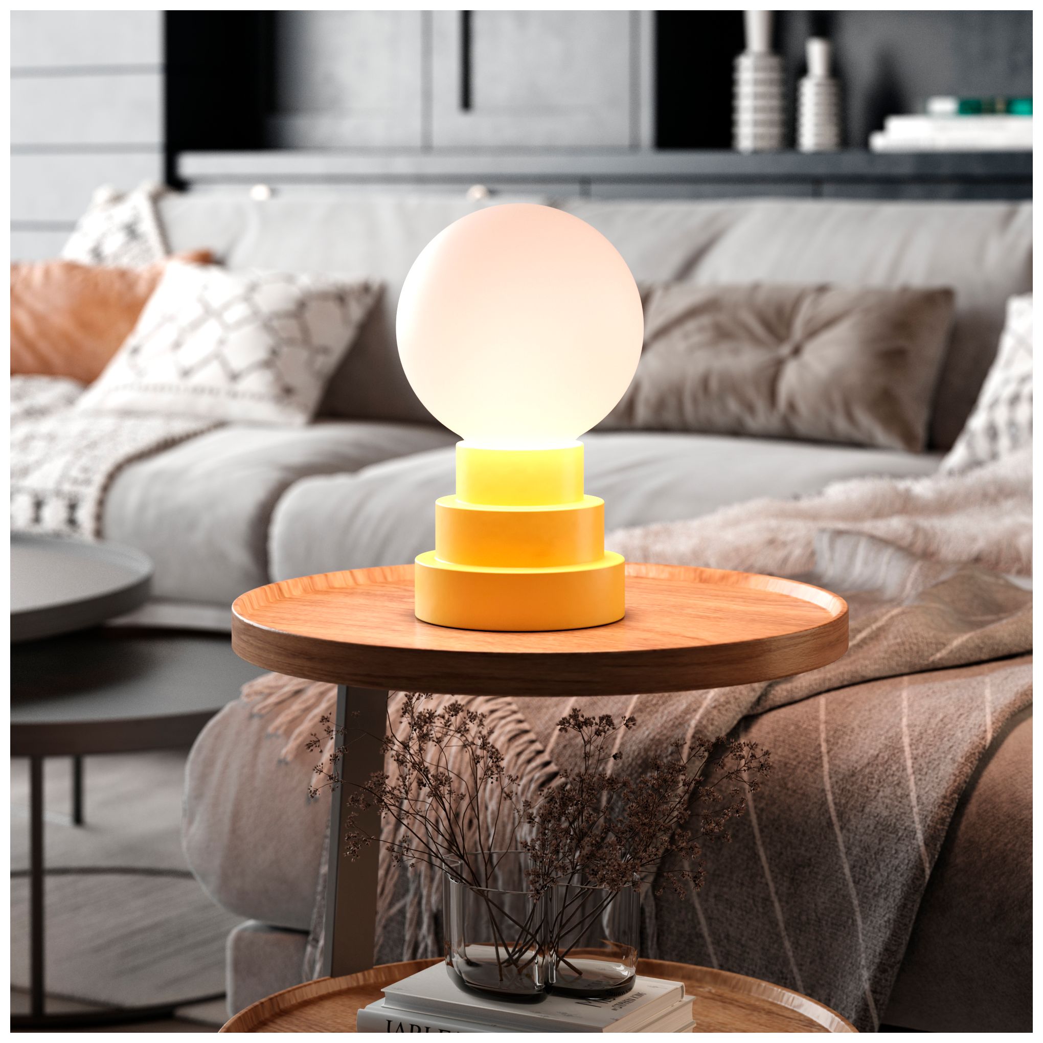 Image 3 Kibun Cordless Table Lamp Globe Citrone more views