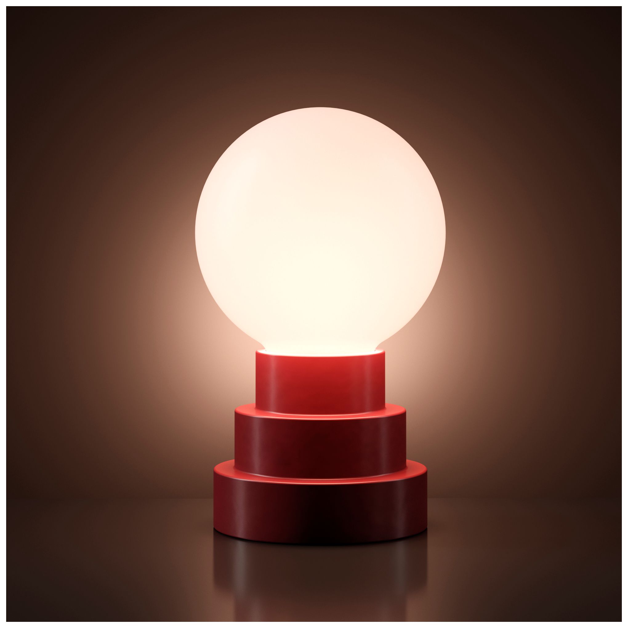 Image 5 Kibun Cordless Table Lamp Globe Oxblood more views