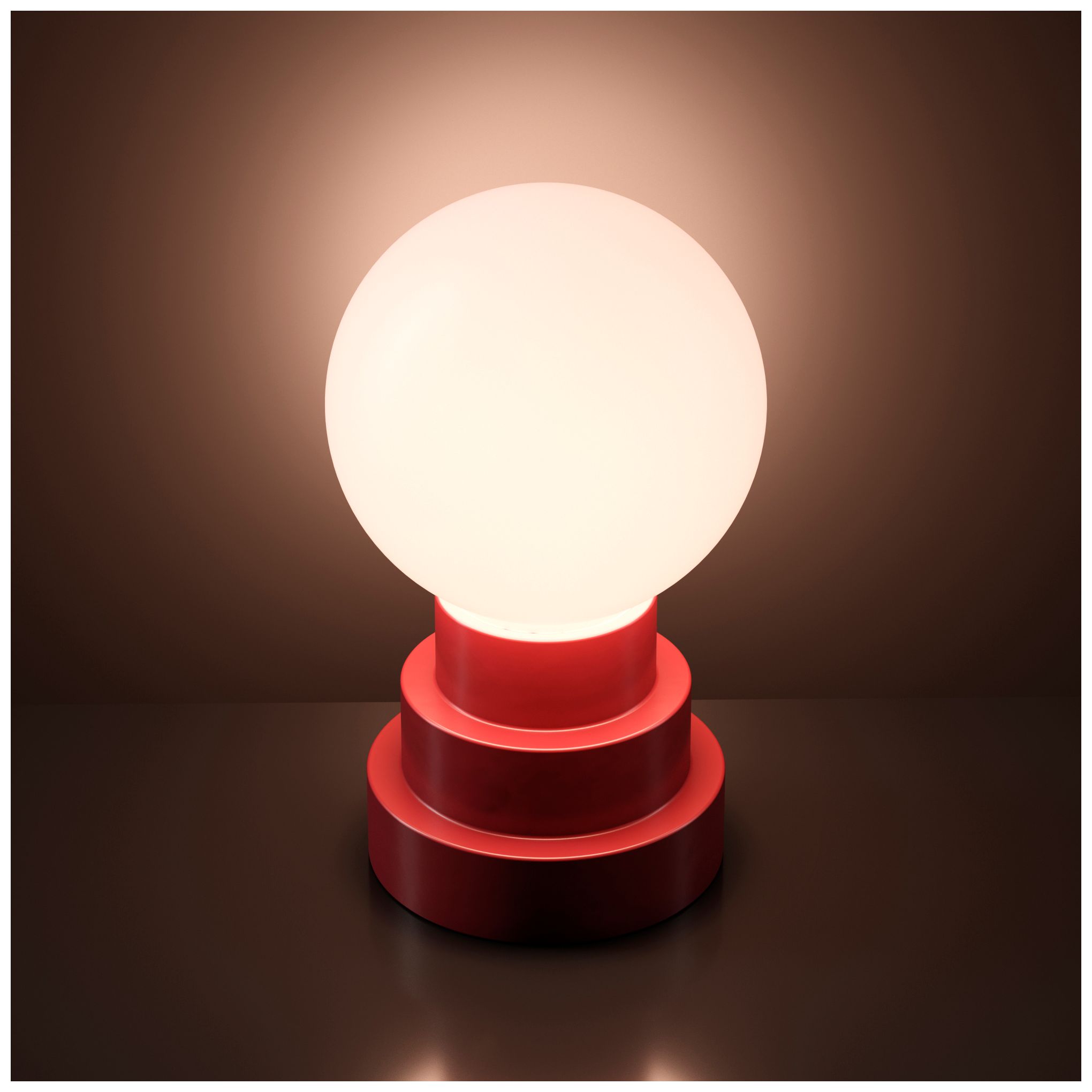 Image 6 Kibun Cordless Table Lamp Globe Oxblood more views