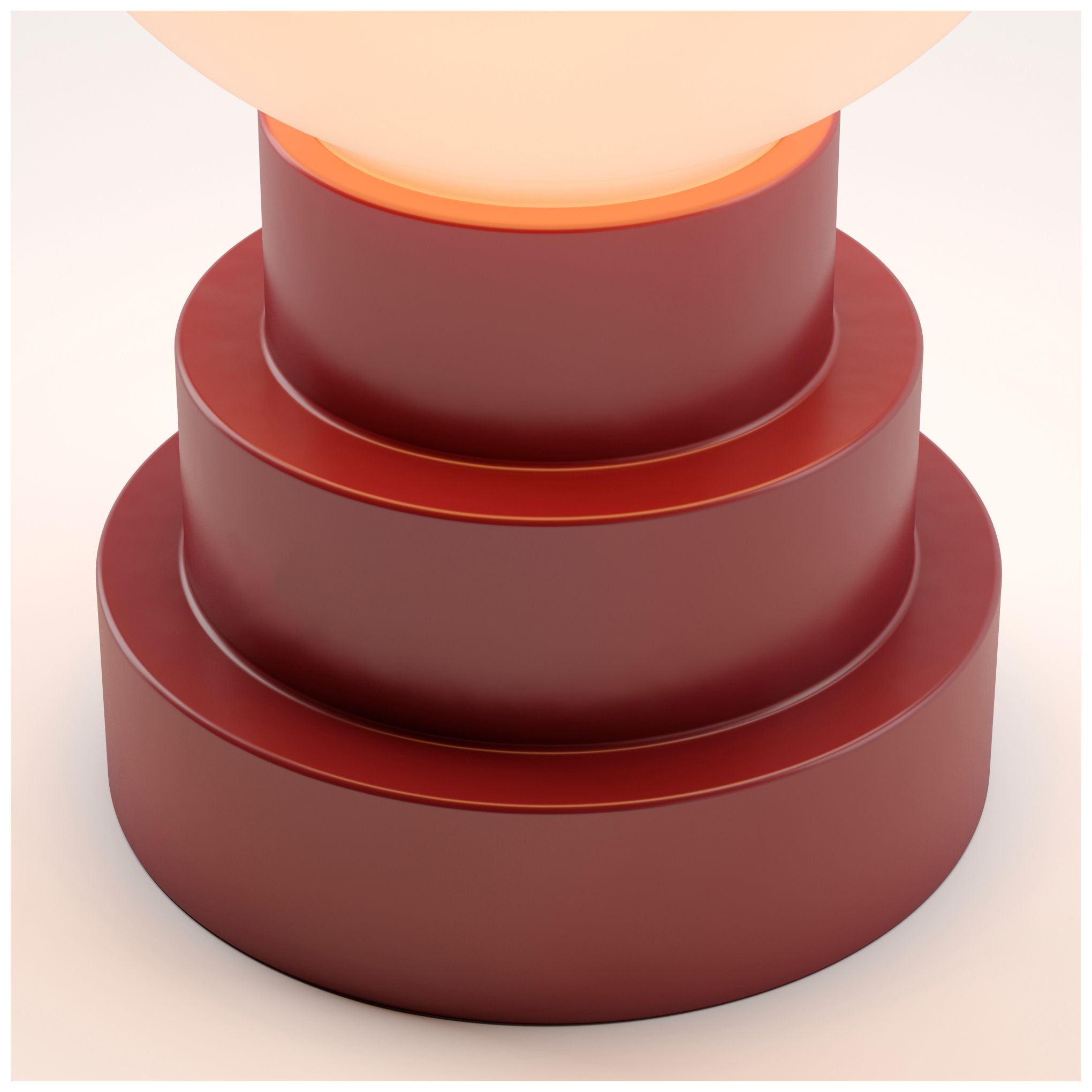 Image 7 Kibun Cordless Table Lamp Globe Oxblood more views