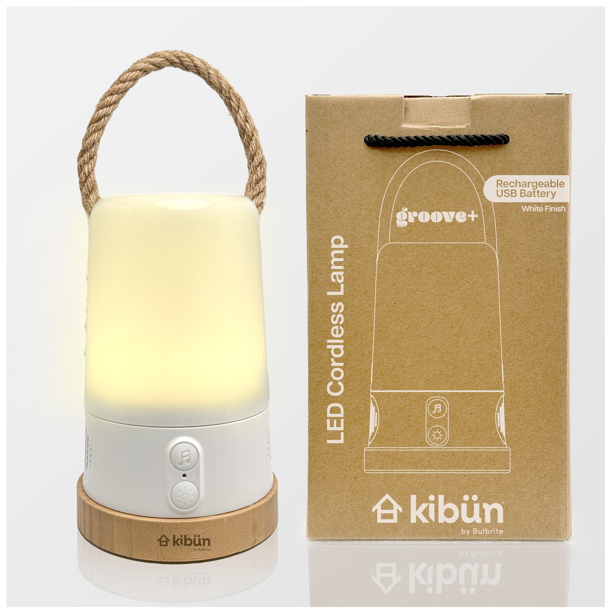 Image 7 Kibun Cordless Table Lamp Groove+ White Bluetooth/Rgb more views