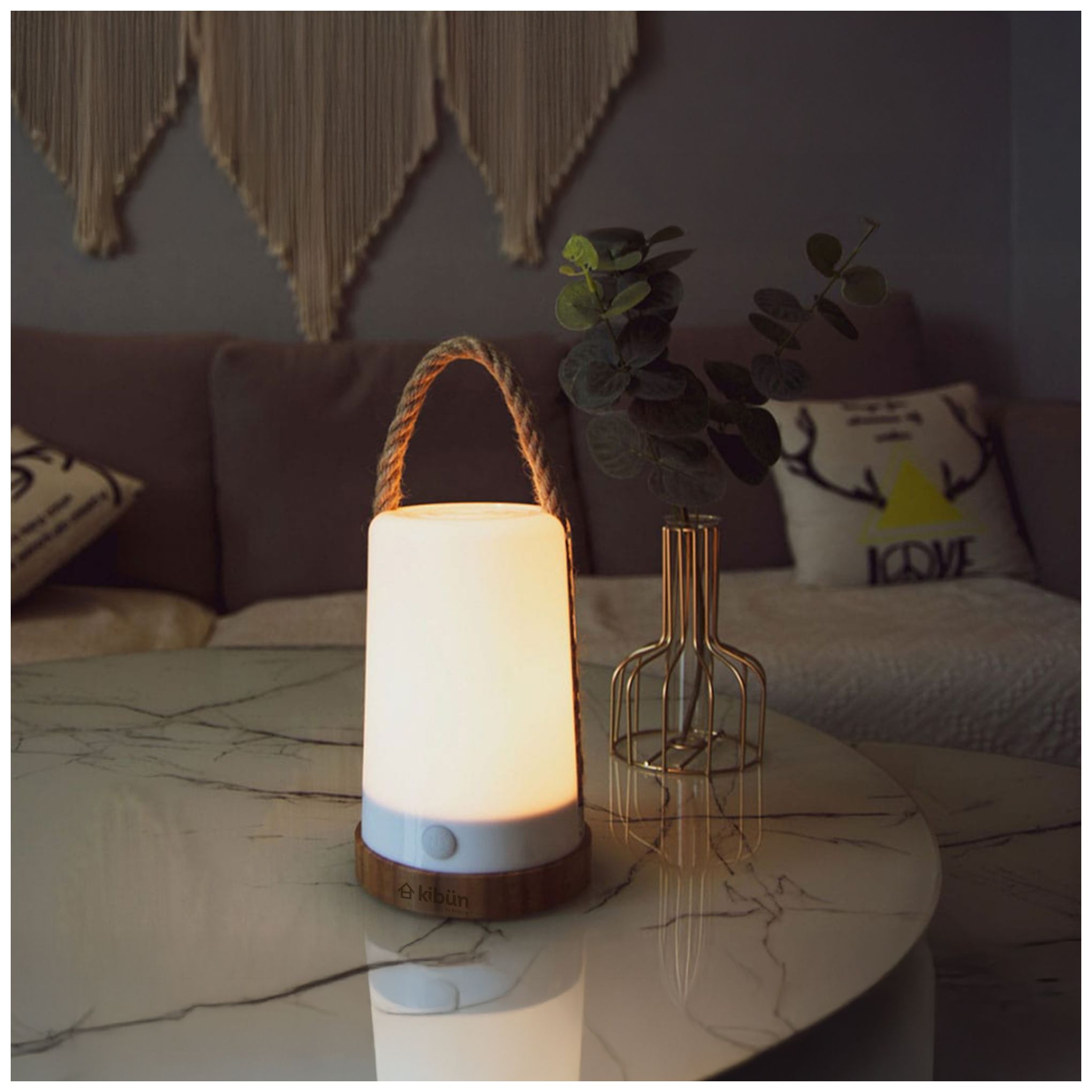 Image 3 Kibun Cordless Table Lamp Groove White more views