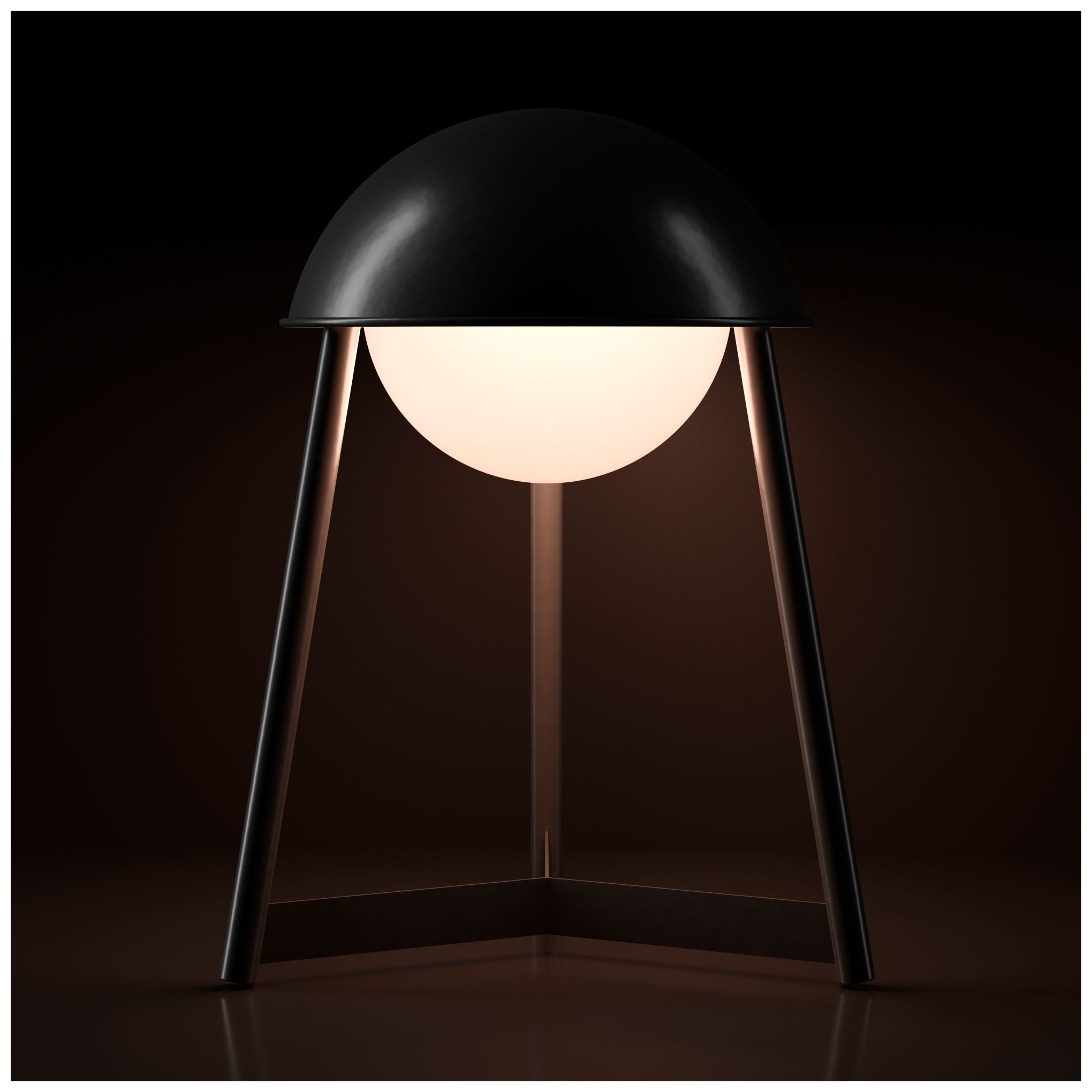 Image 5 Kibun Cordless Table Lamp Helmet Black more views