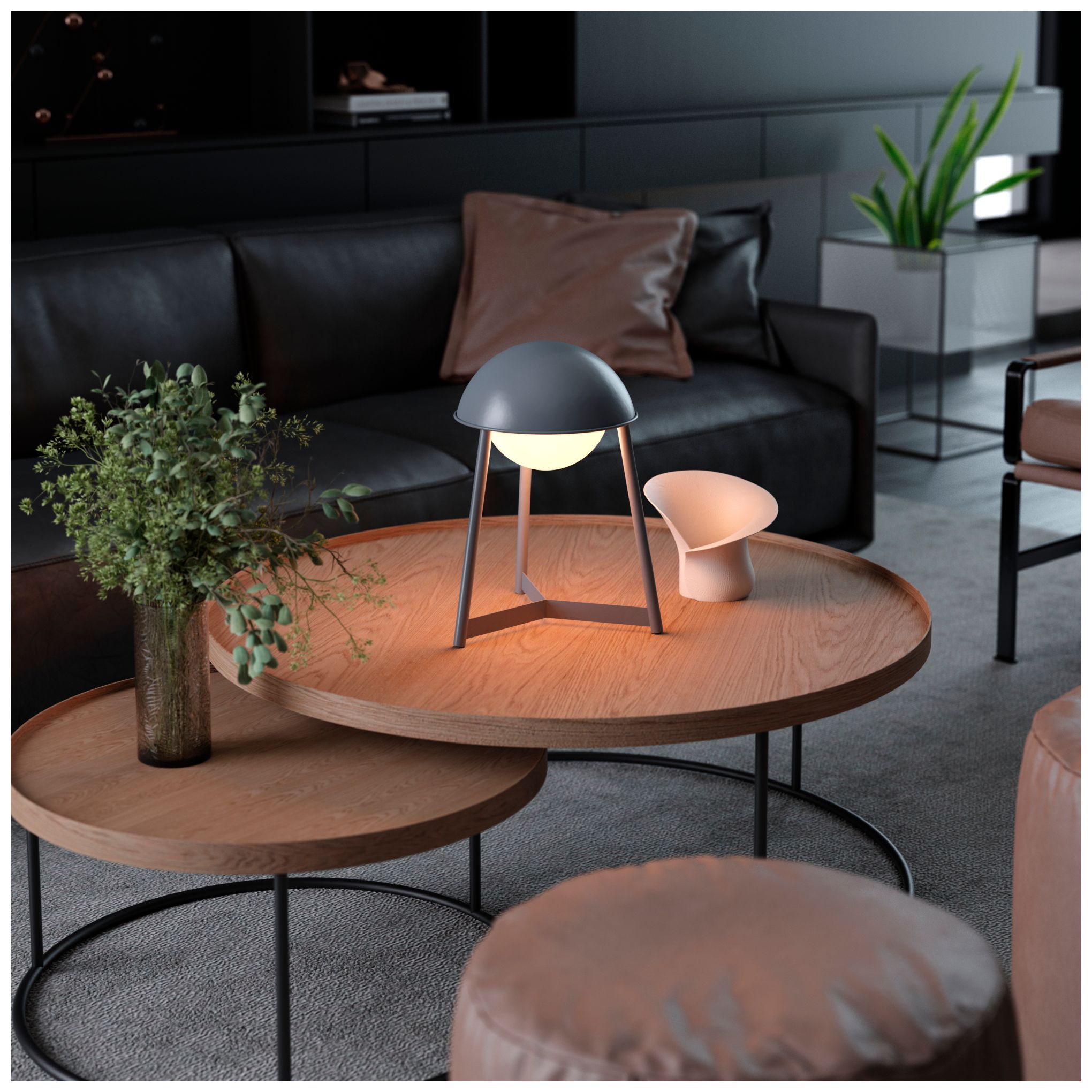 Image 2 Kibun Cordless Table Lamp Helmet Iron more views