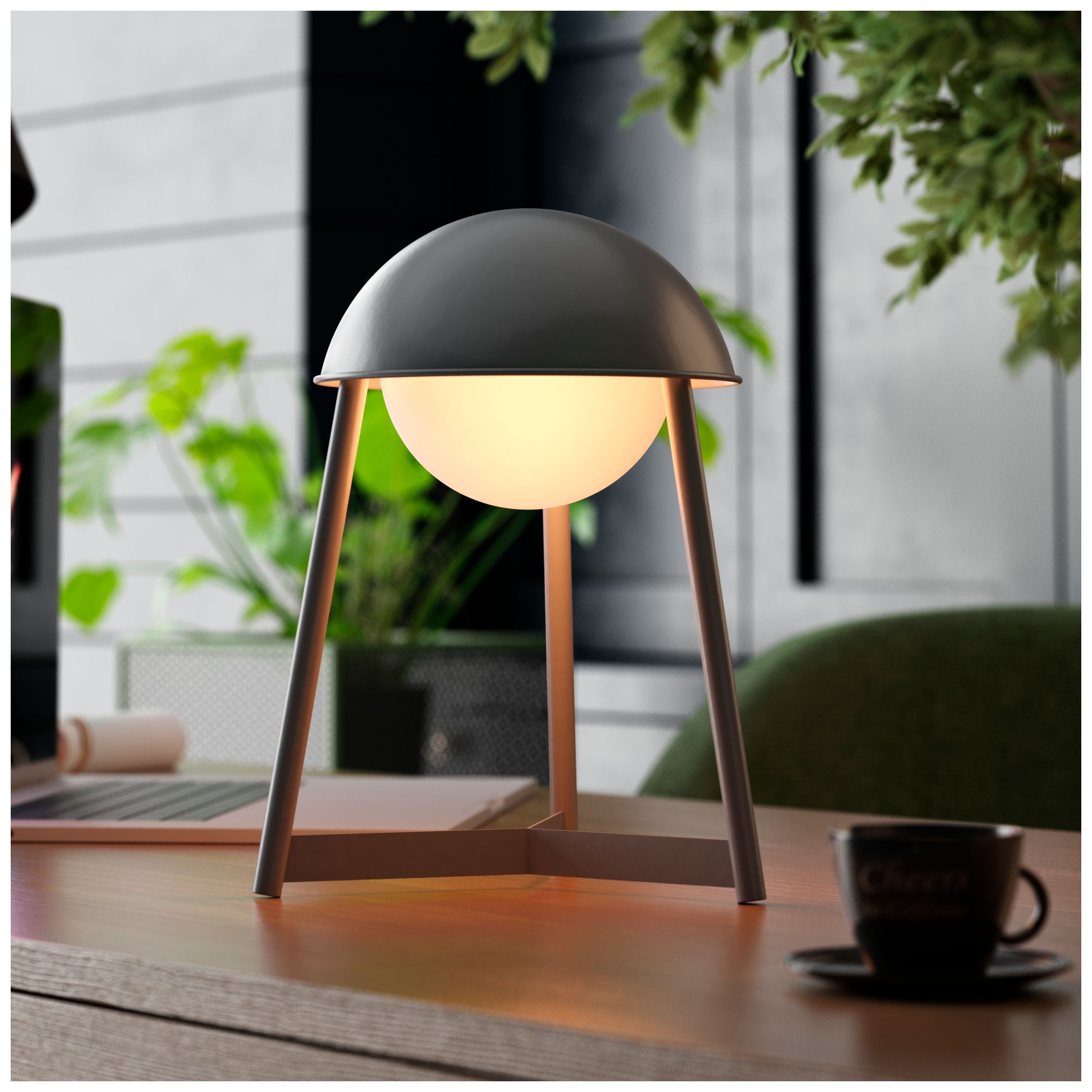 Image 3 Kibun Cordless Table Lamp Helmet Iron more views