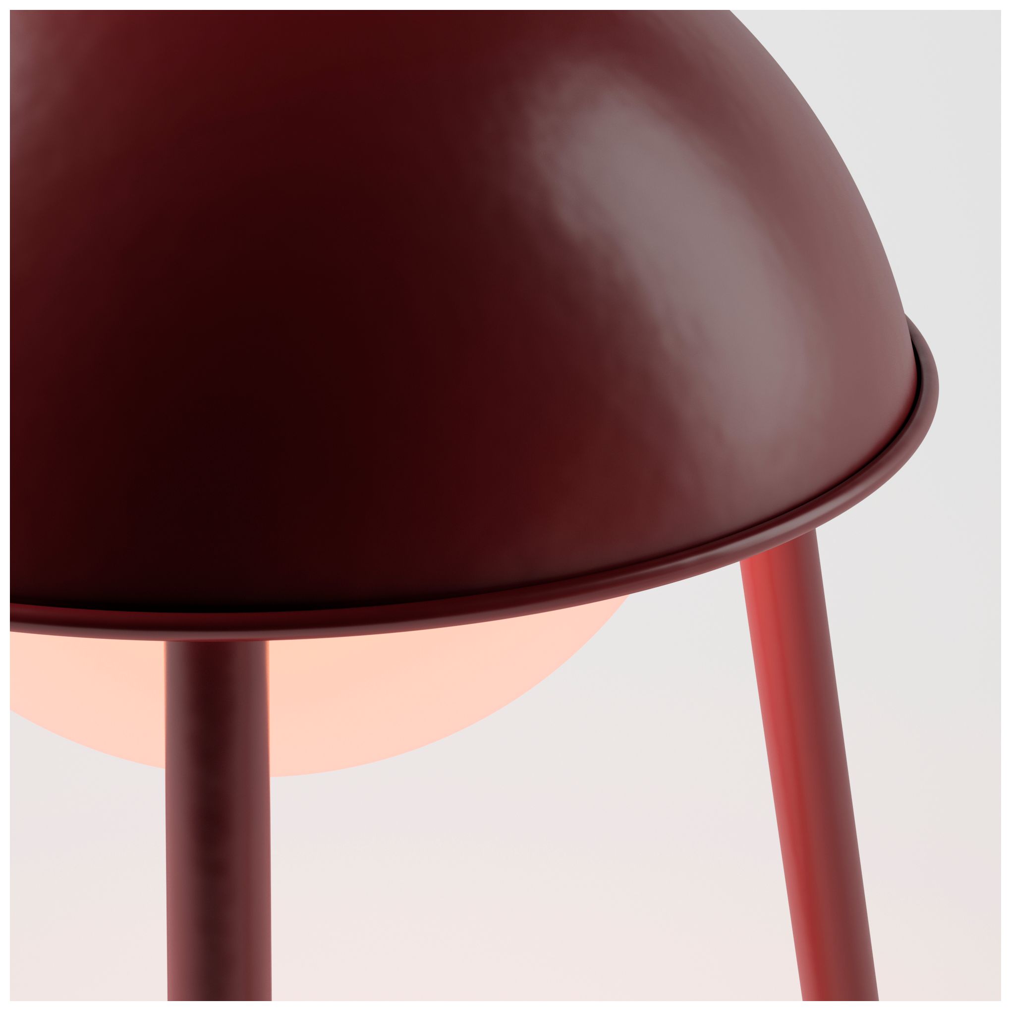 Image 7 Kibun Cordless Table Lamp Helmet Oxblood more views