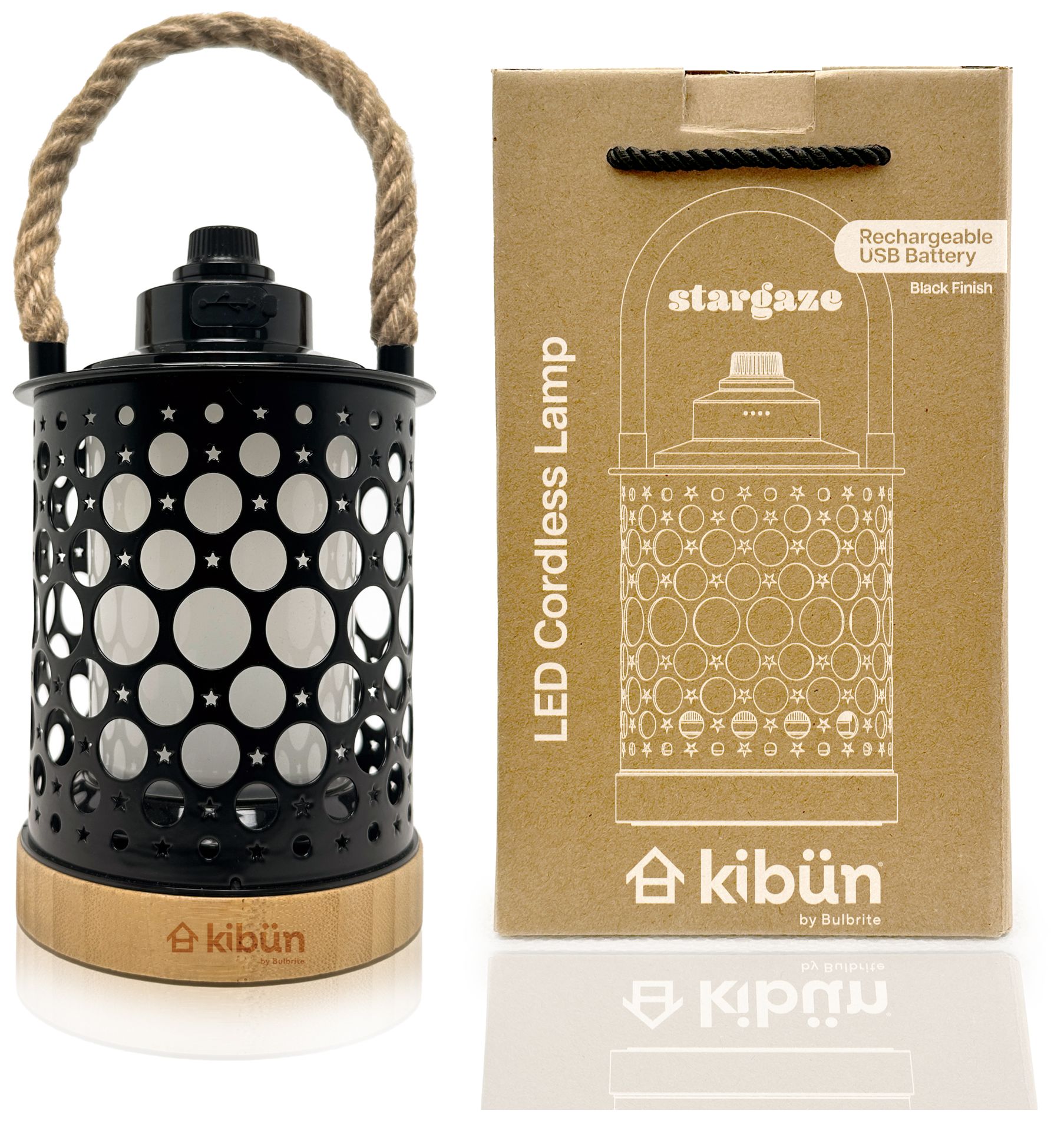 Kibun Cordless Table Lamp Stargaze Black