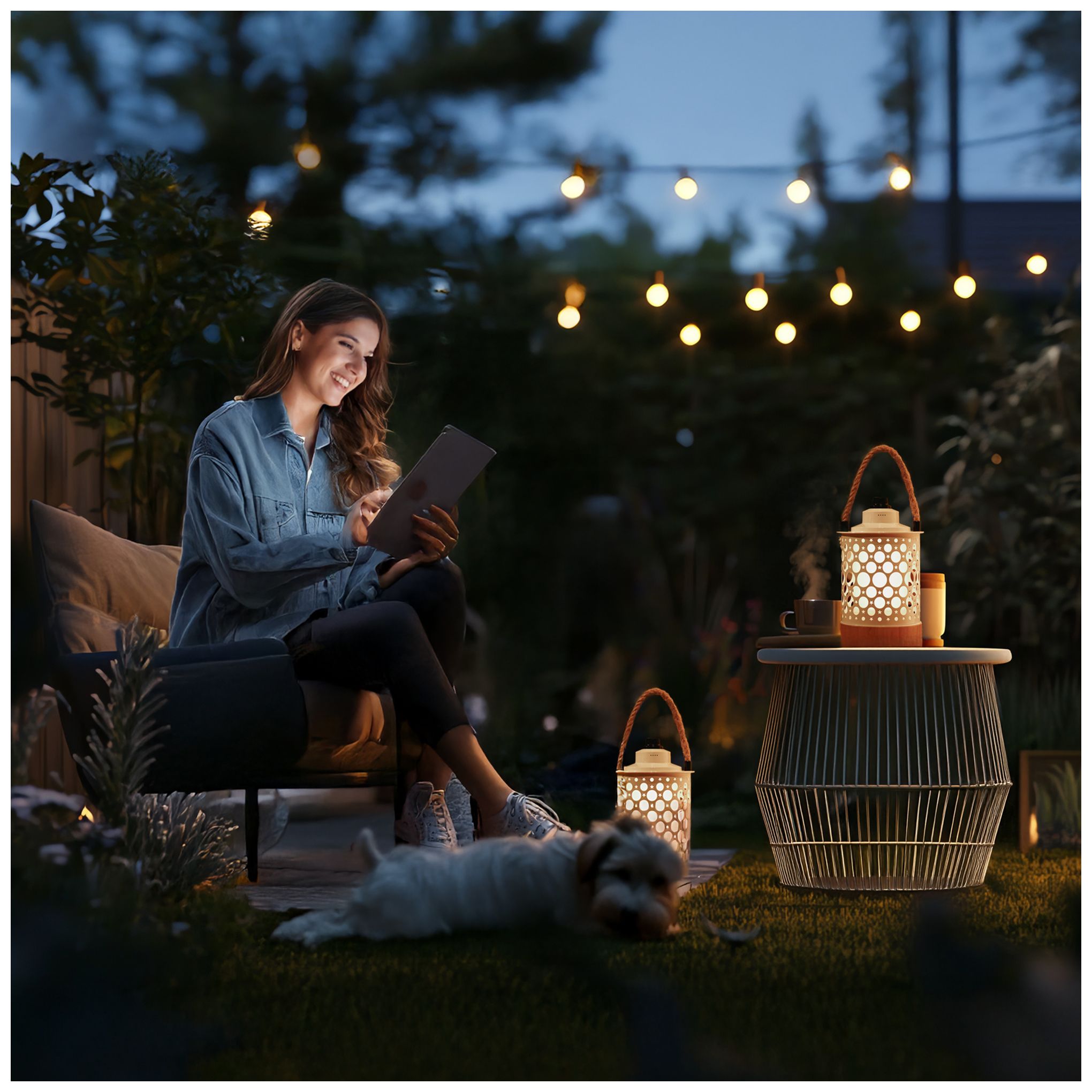 Image 2 Kibun Cordless Table Lamp Stargaze White more views