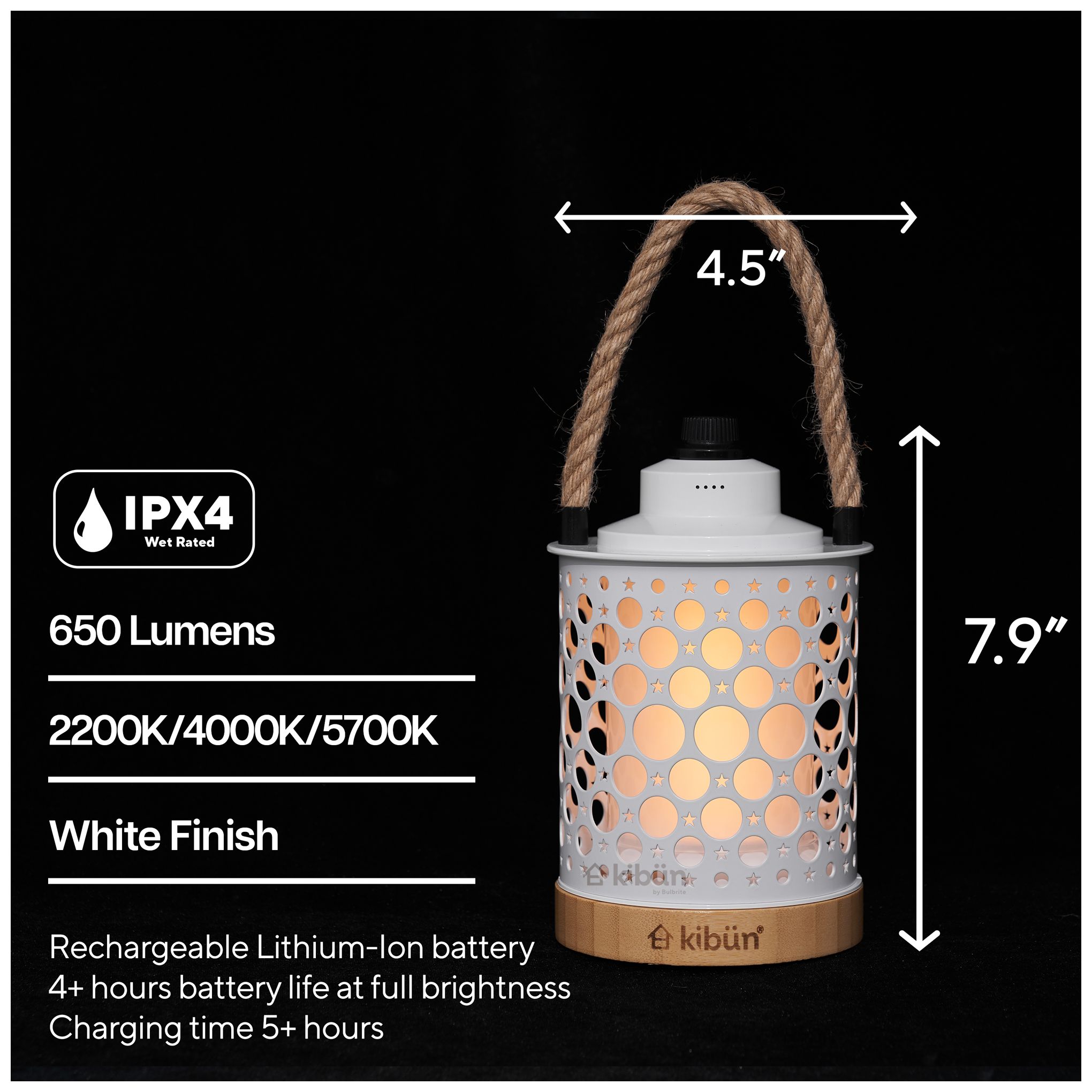 Image 6 Kibun Cordless Table Lamp Stargaze White more views