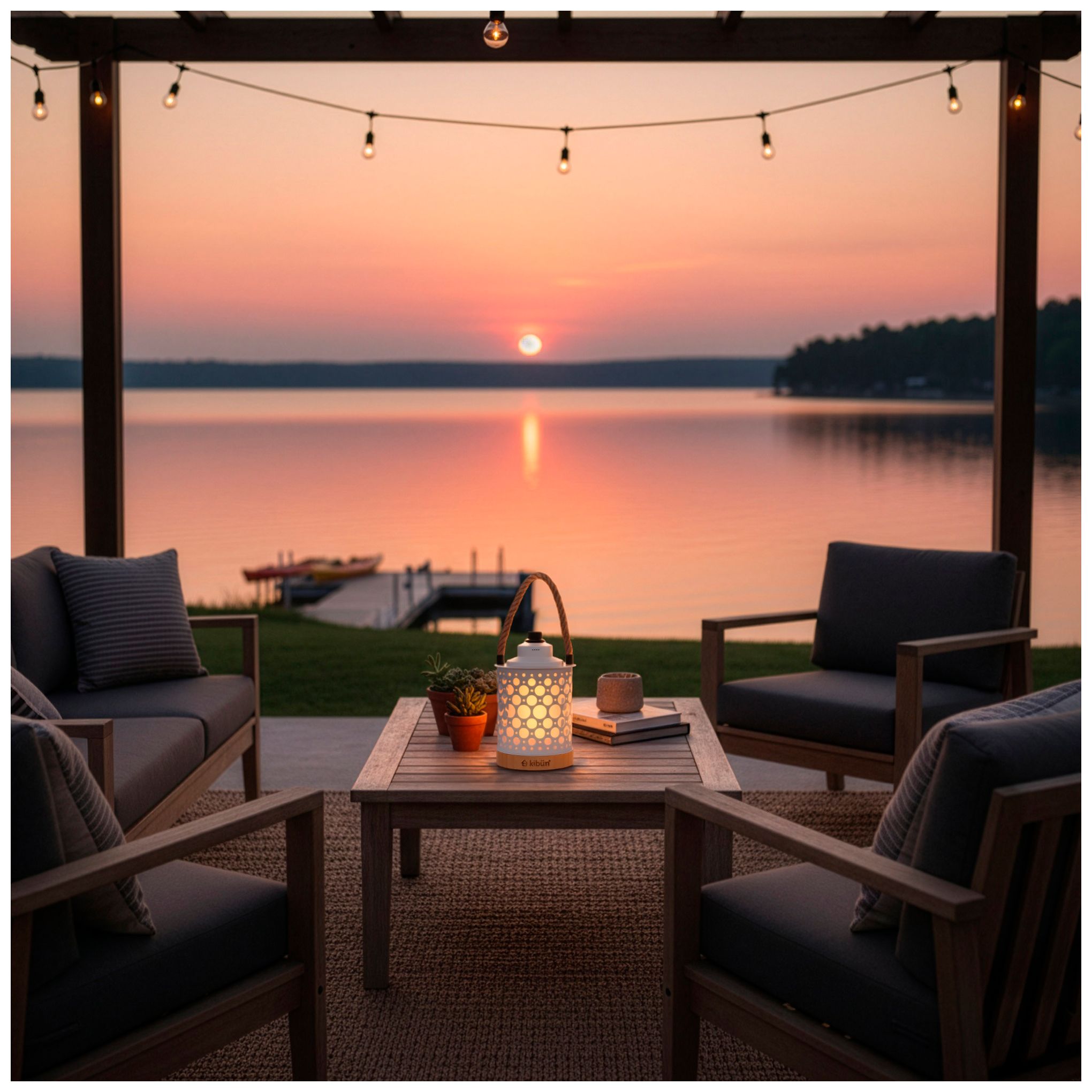 Kibun Cordless Table Lamp Stargaze White