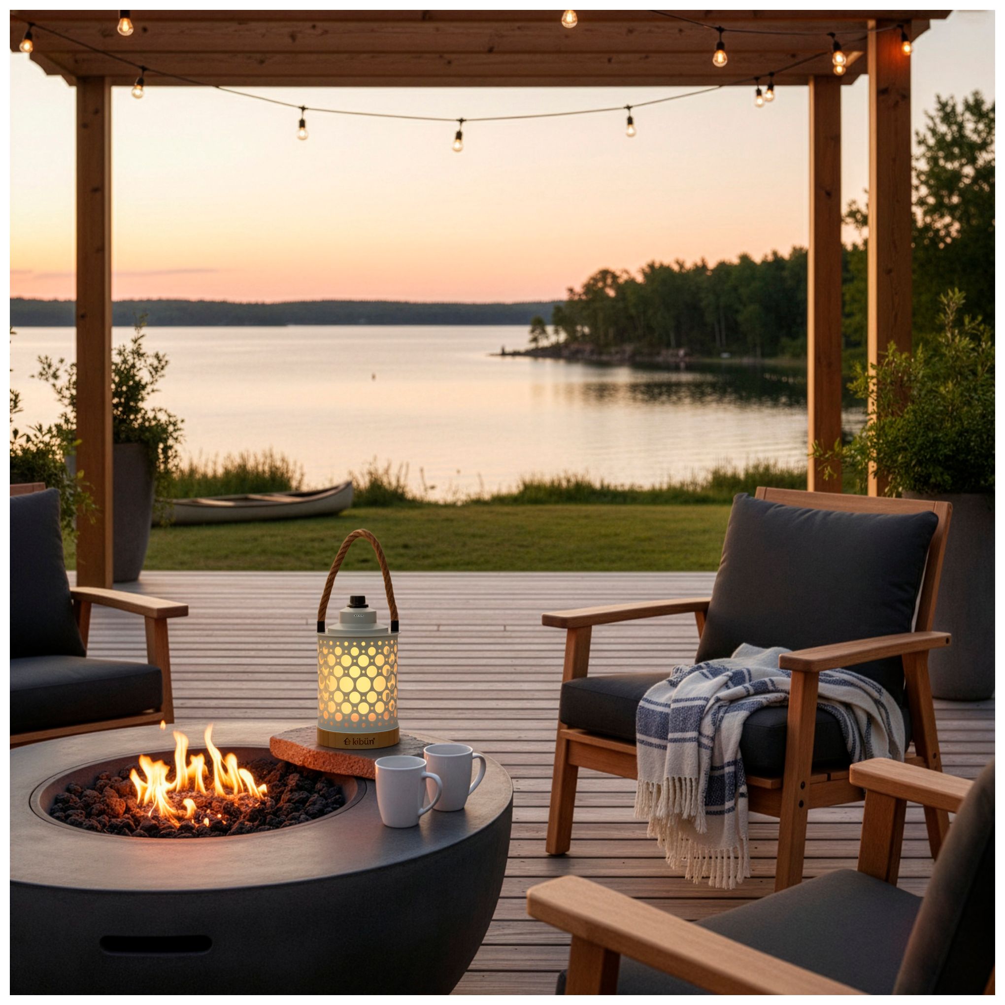 Kibun Cordless Table Lamp Stargaze White