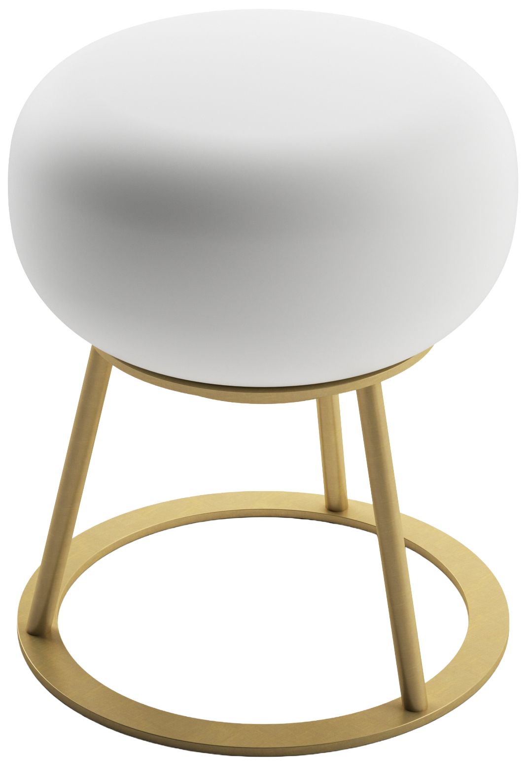 Kibun Cordless Table Lamp Tripod Brushed Brass Oval Glass