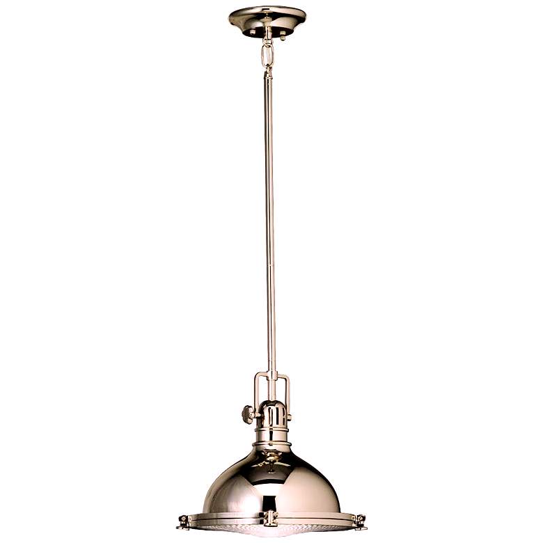Image 3 Kichler 11 3/4" Wide Polished Nickel Fresnel Lens Mini Pendant