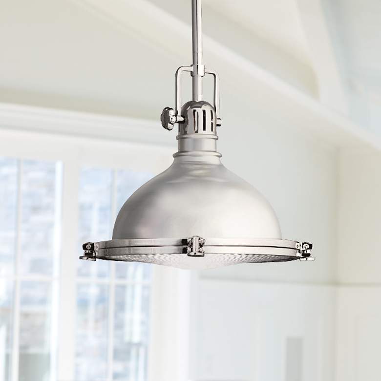 Image 2 Kichler 11 3/4" Wide Polished Nickel Fresnel Lens Mini Pendant