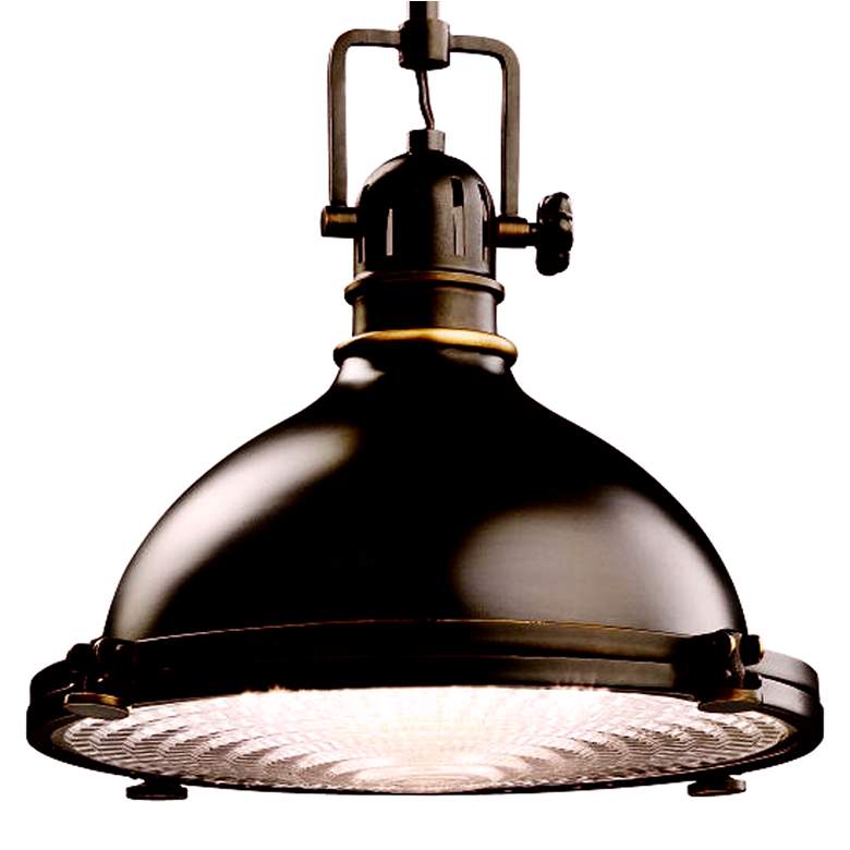 Image 3 Kichler 12" Wide Olde Bronze Fresnel Lens Mini Pendant more views