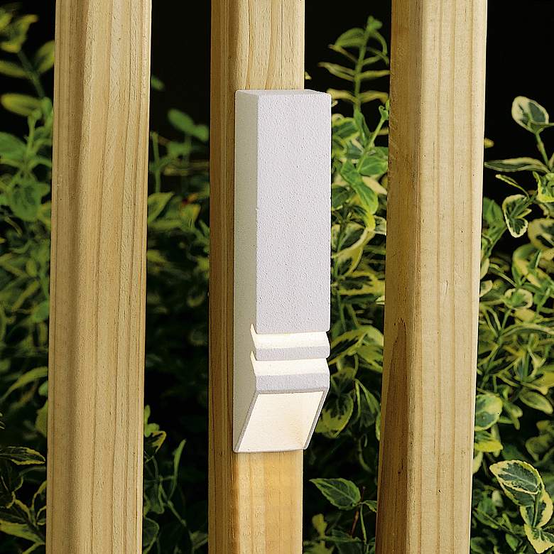 Image 1 Kichler 12V Louvered Down Rail Deck Light Textured White