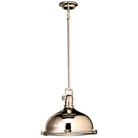 Image2 of Kichler 13 1/2" Wide Nickel with Fresnel Lens Dome Pendant Light