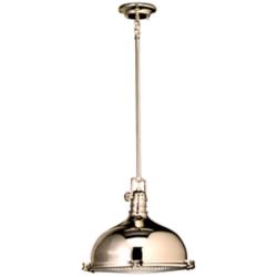 Kichler 13 1/2" Wide Nickel with Fresnel Lens Dome Pendant Light