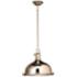 Kichler 13 1/2" Wide Nickel with Fresnel Lens Dome Pendant Light