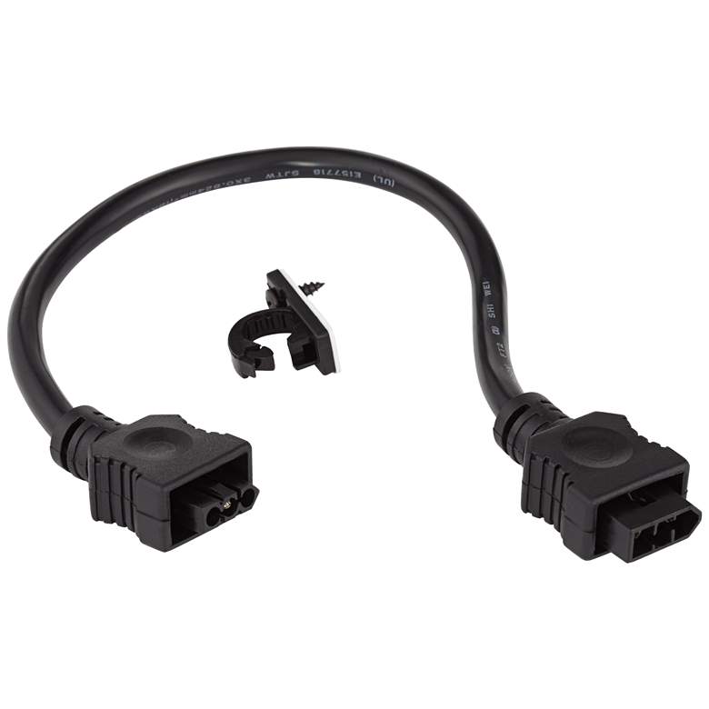 Image 1 Kichler 14 inch Black Under Cabinet Interconnect Cable