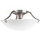 Kichler 15" Wide Nickel and White Etched Glass Ceiling Light