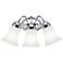 Kichler 18" Wide Two Light White Opal Glass and Chrome Bathroom Light